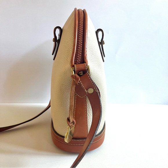 DOONEY & BOURKE Leather Crossbody or Shoulder Bag, White and Brown - Picture 8 of 13